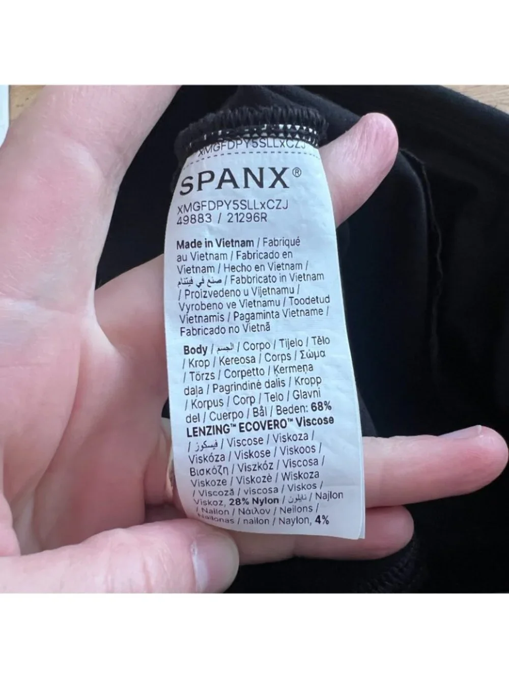SPANX Super Smooth Perfect Fit Ponte Zip Black Leggings Women's Size Medium